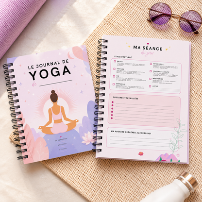 Carnet de Yoga – Mon Suivi Bien-Être & Progression 🧘‍♀️