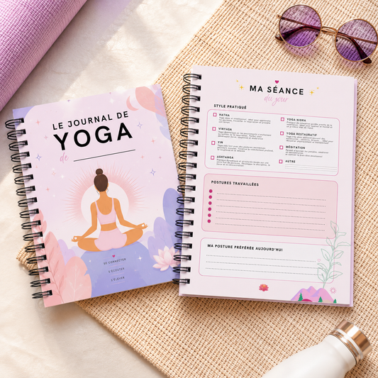 Carnet de Yoga – Mon Suivi Bien-Être & Progression 🧘‍♀️