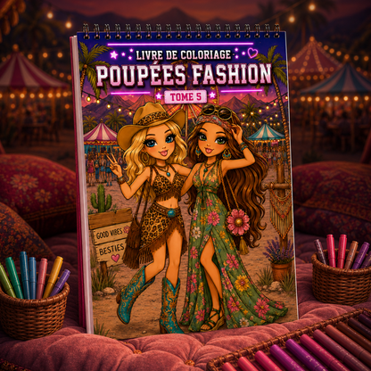 Livre de Coloriages Poupées Fashion - TOME 5 ✨