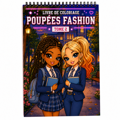Livre de Coloriages Poupées Fashion - TOME 2 ✨