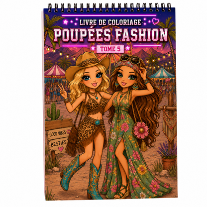 Livre de Coloriages Poupées Fashion - TOME 5 ✨