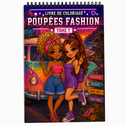 Livre de Coloriages Poupées Fashion - TOME 7 ✨